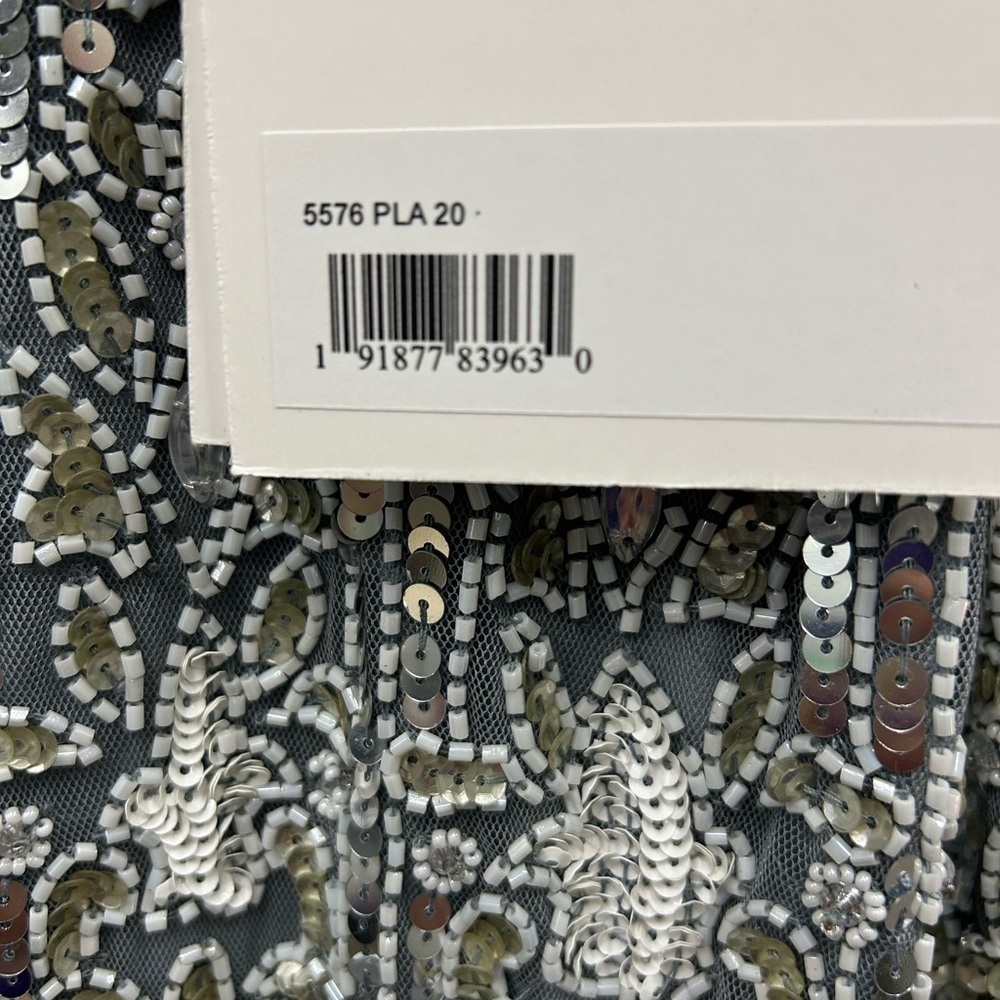 Mac Duggal 5576 NWT Jewel Neckline Long Sleeve Dress - Picture 8 of 8
